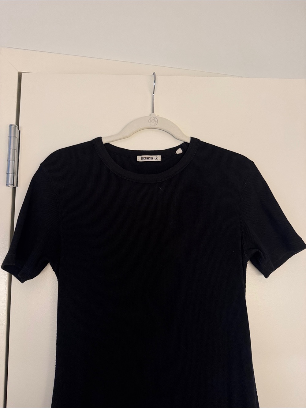 Buck Mason Surplus Ribbed Tee Dress in Black, size M - Picture 3 of 6